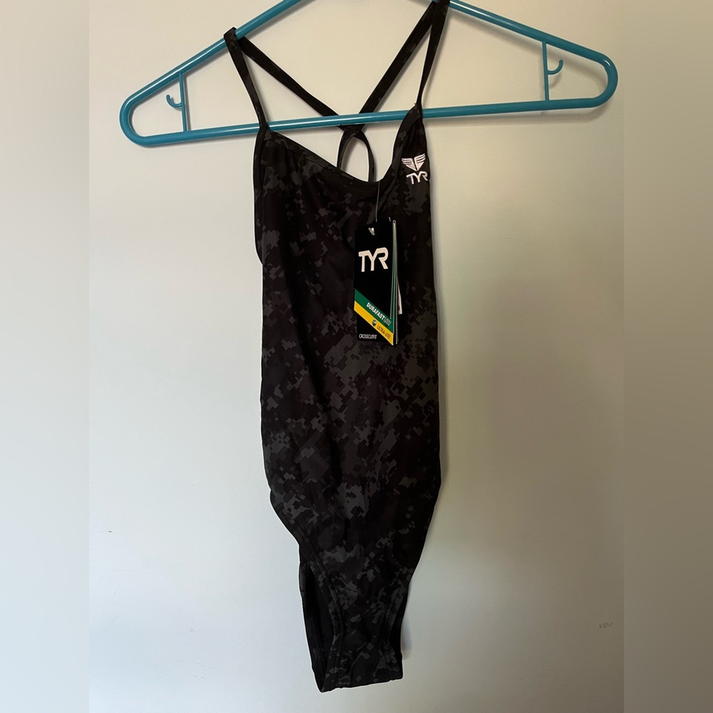 NWT Gray & Black TYR Swimsuit